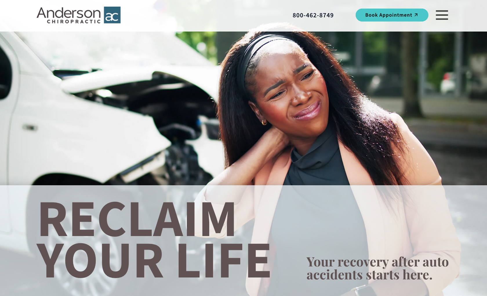 Zurich desktop view of website