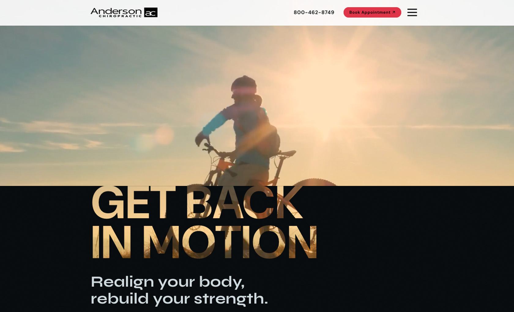 Zurich desktop view of website