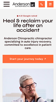 Acadia II mobile view of website